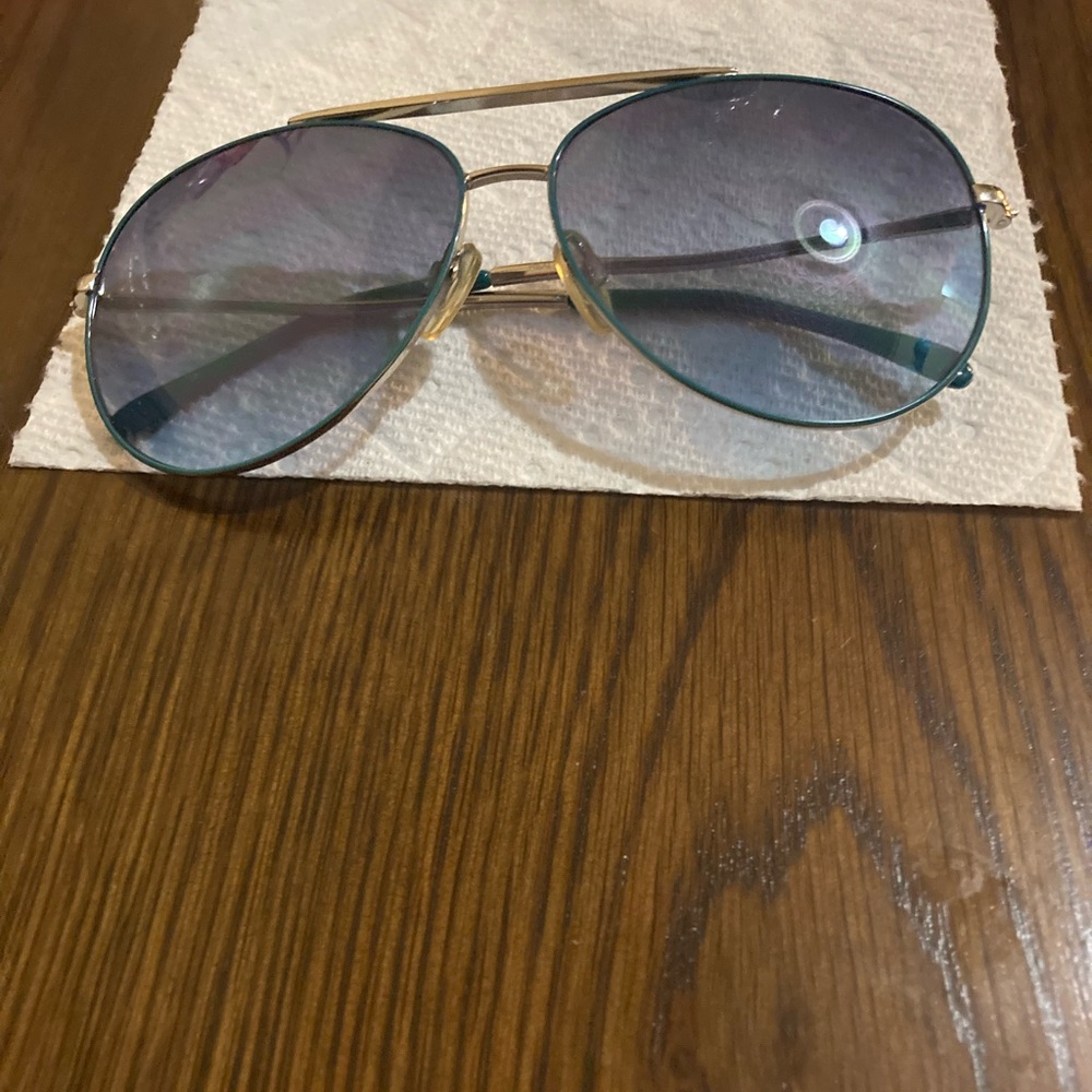 🌞Bebe women aviator turquoise sunglasses - Picture 4 of 7